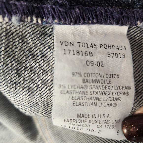 Y2K Vintage 1969 Pleated Genuine Jean Jacket Size Small (Made in the US) - Picture 10 of 13